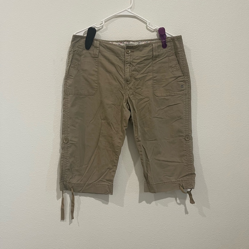 Levi's Tan Capri Pants with Drawstring Hem